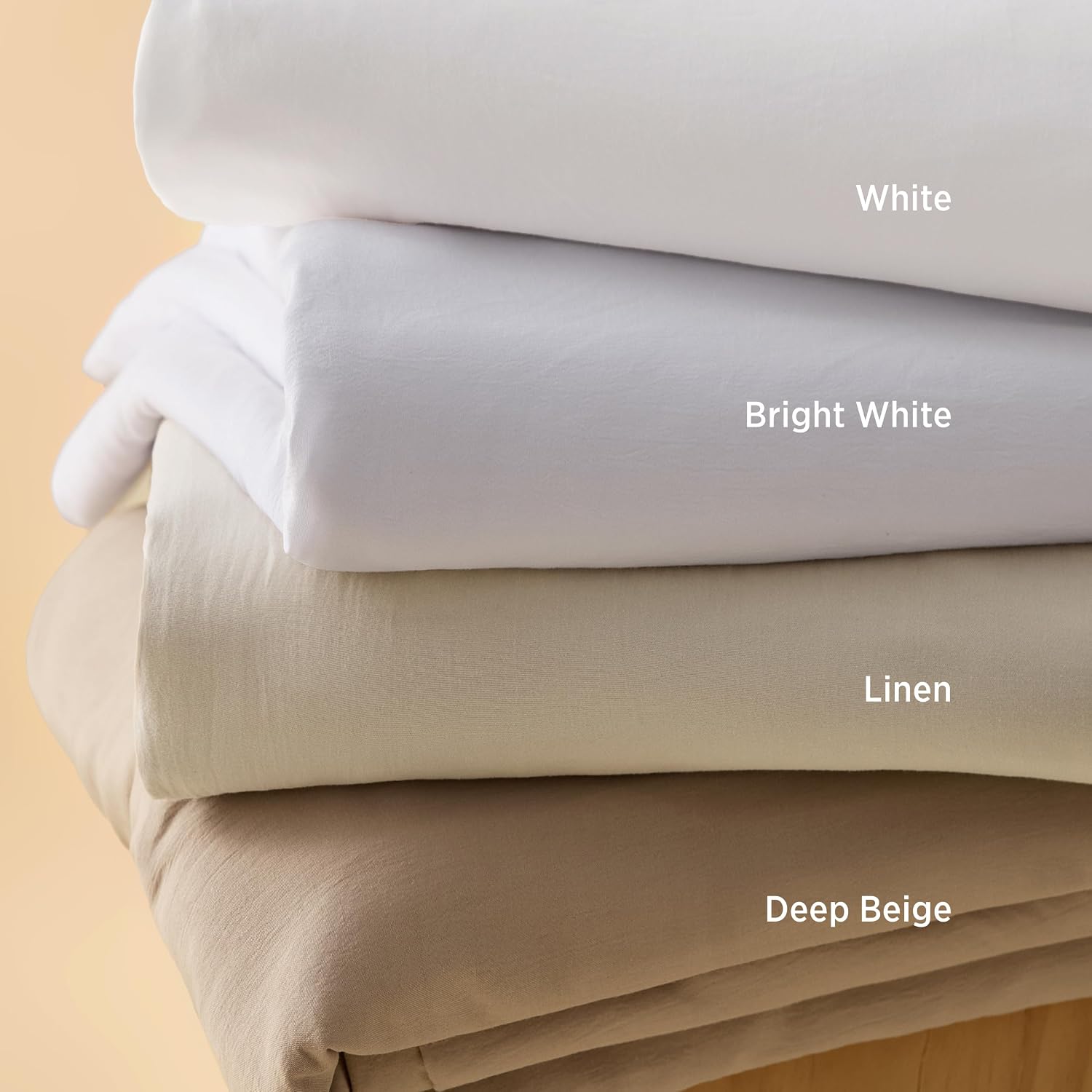 Bedsure Prewashed Duvet Cover Queen, Cotton-Like Soft Bedding Set, White - Image 9