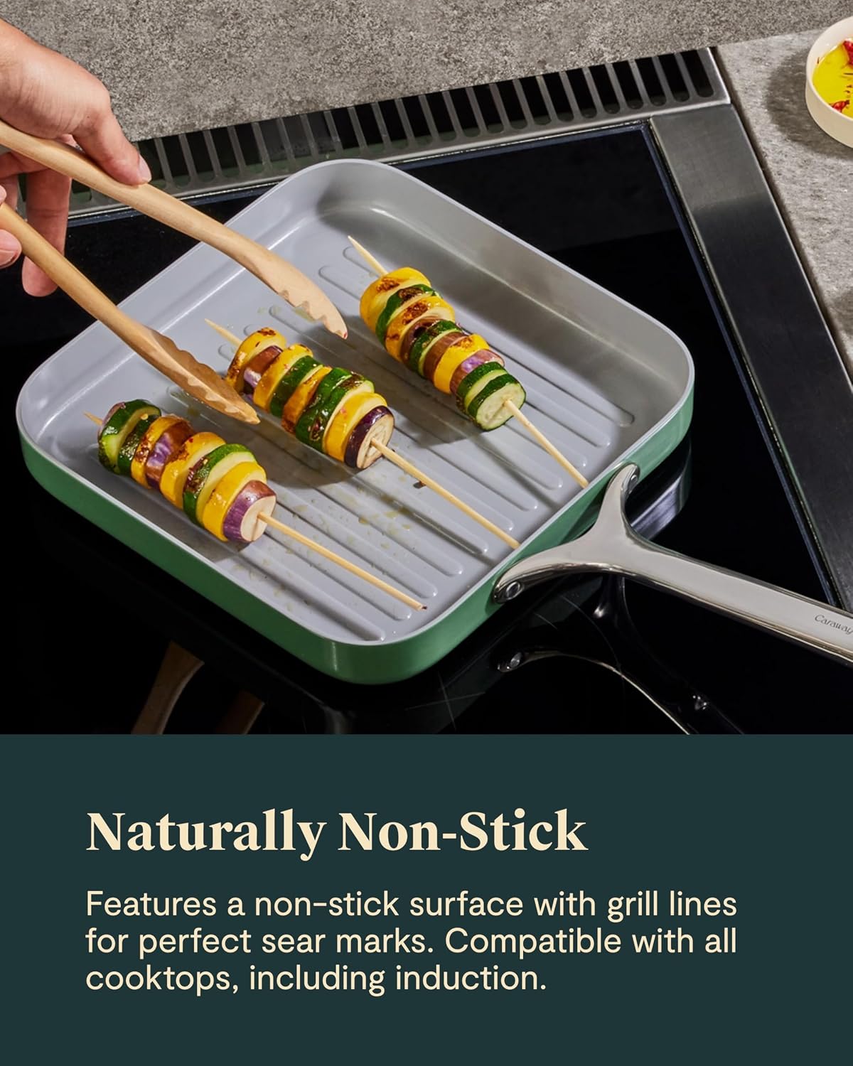 Caraway 11" Non-Stick Square Grill Pan - Image 5