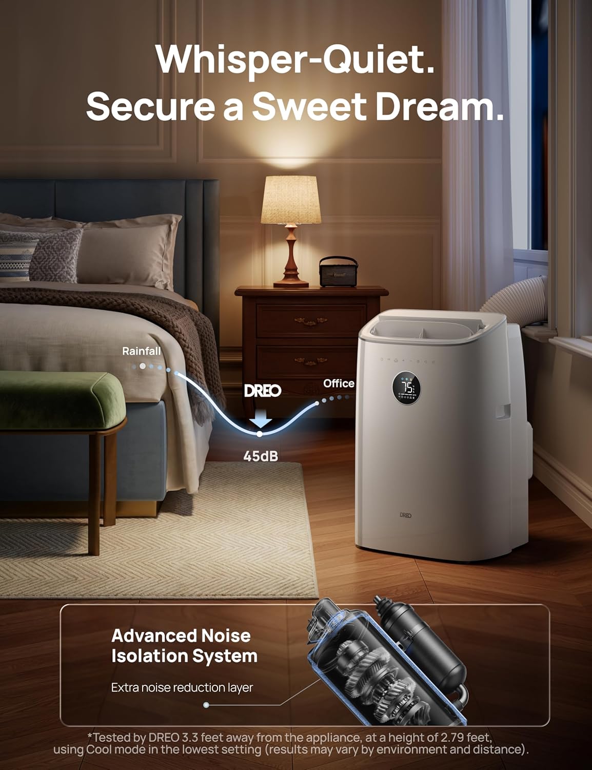 DREO Portable Air Conditioner 319S, 10000 BTU ASHRAE (6000 BTU DOE) Smart AC Unit for Bedroom with Drainage-free Cooling, Fan&Dehumidifier 3 in 1, APP/Voice/Remote, Quiet Standing AC for Room Indoors - Image 5