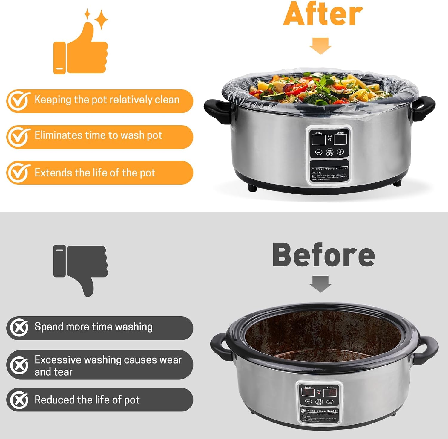 YixangDD 40 Pack Slow Cooker Liners, Large Size 13"x 21" Cooking Bags - Image 7
