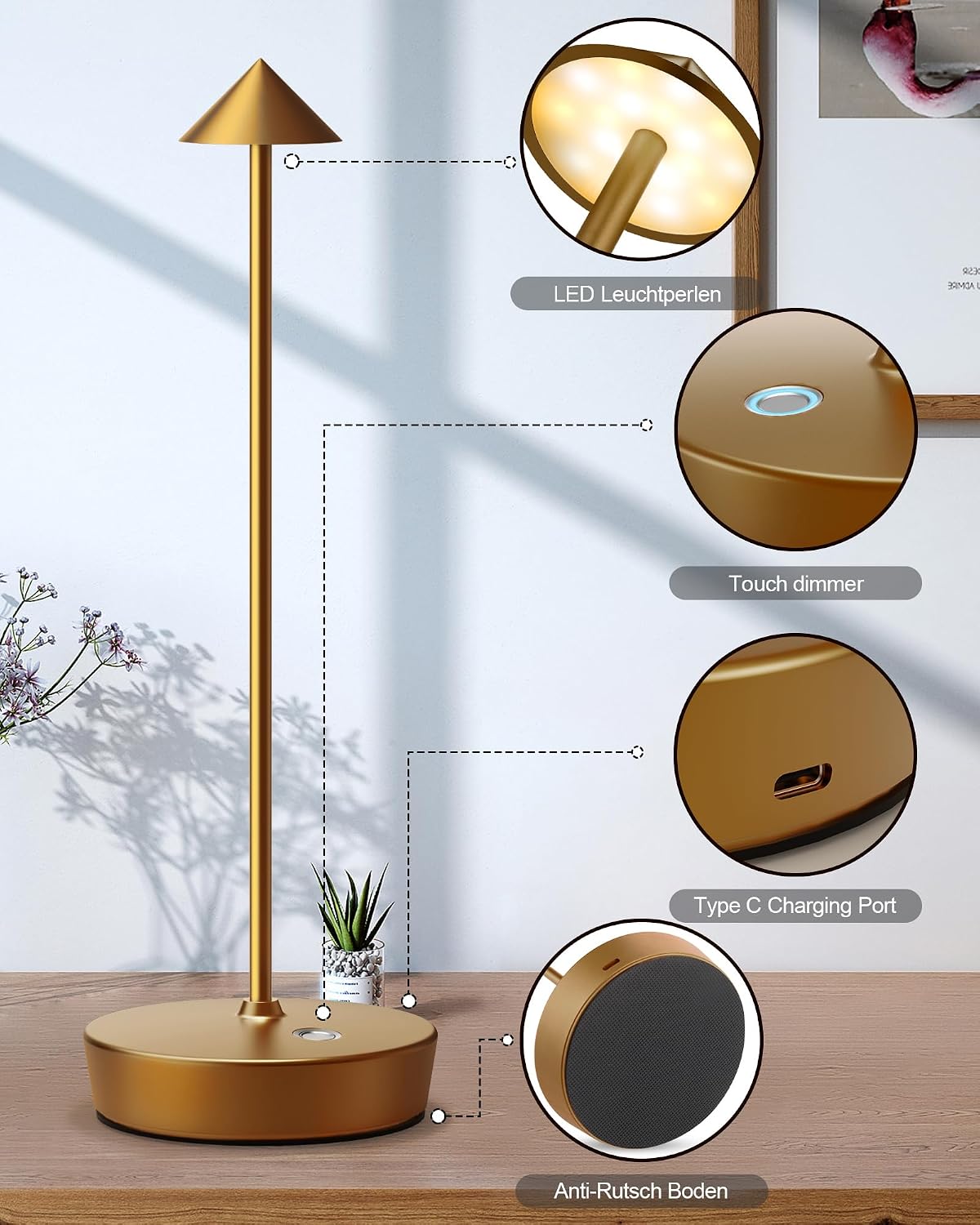 Cordless Table Lamp Rechargeable 6000mAh Battery Outdoor LED Light - Image 7