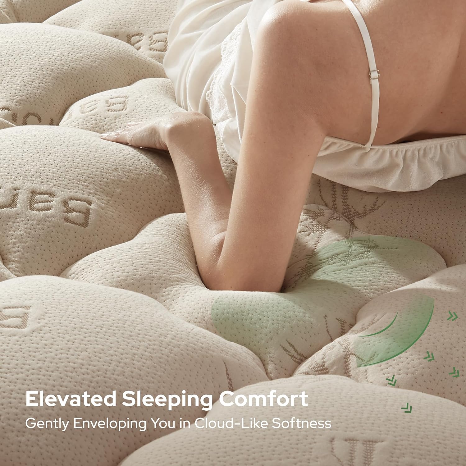 BEDLORE California King Mattress Topper, Thick Soft Pillow Top Bed Topper - Image 3