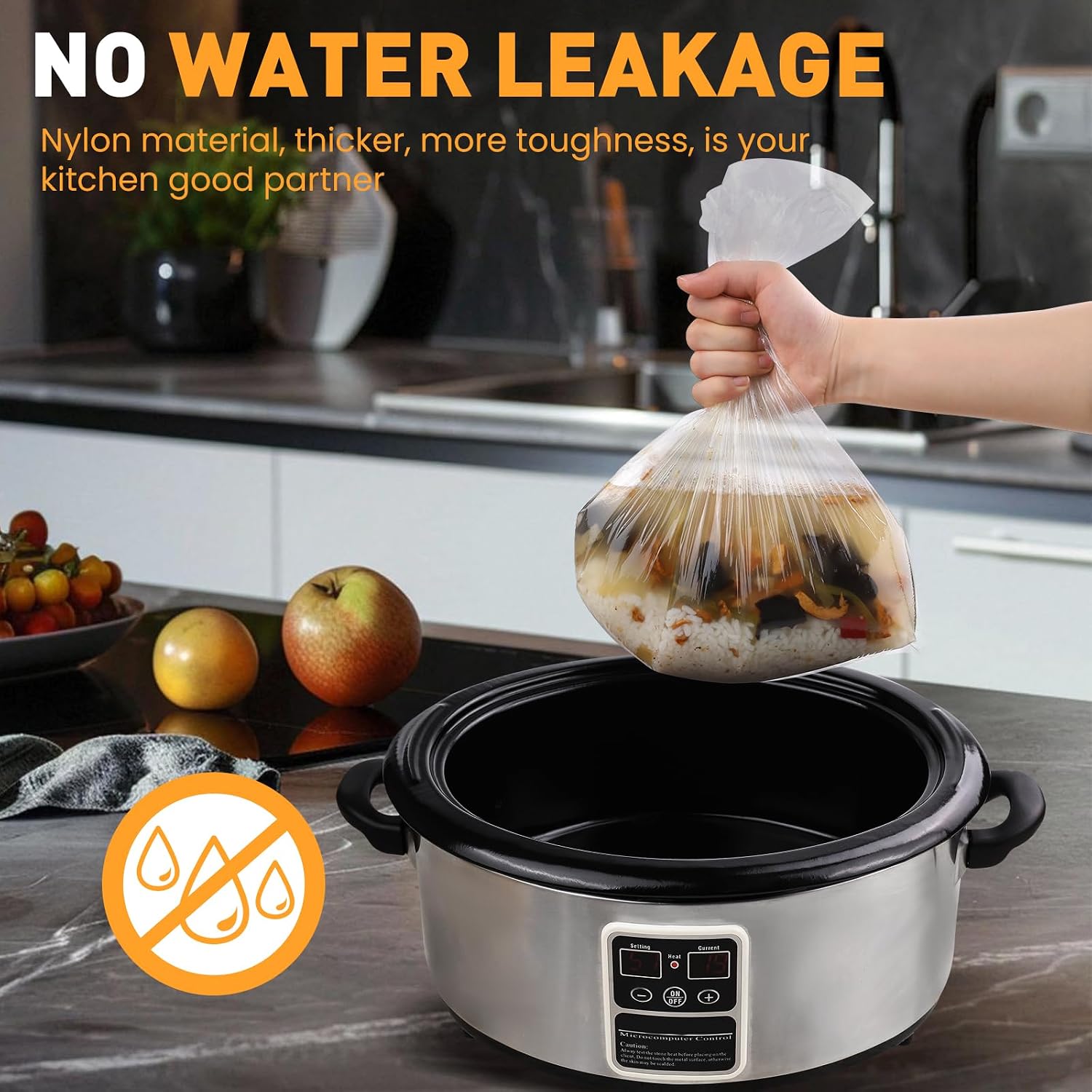 YixangDD 60 Pack Slow Cooker Liners, Large Size 13"x 21" Cooking Bags - Image 4