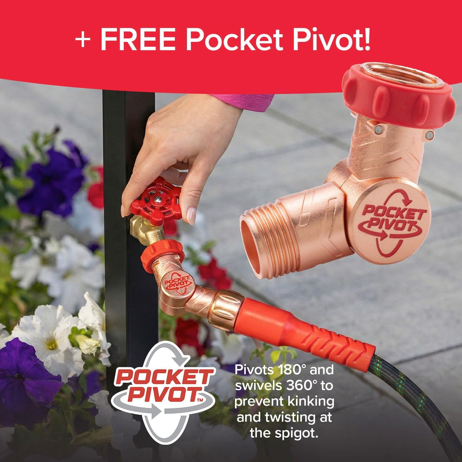 Pocket Hose Ballistic Double UV Edition 100 FT Expandable Garden Hose w/Pocket Pivot Swivel Connector, Anti-Burst Sleeve Reinforced w/Bulletproof Fiber, Lightweight, No-Kink, Compact, AS SEEN ON TV - Image 8