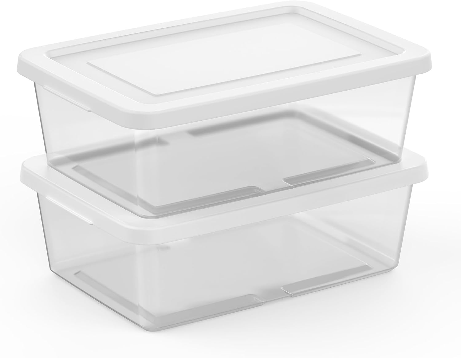 Sterilite Storage Box Stackable Tote, White, 12 Quart, 12 Pack - Image 7