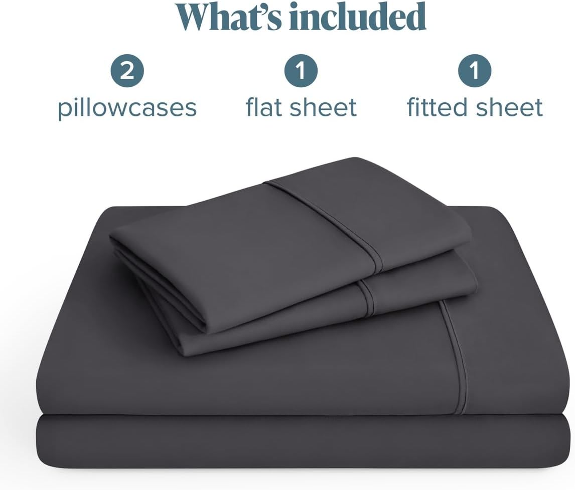 Bare Home Queen Sheet Set - 1800 Ultra-Soft (Queen, Forged Iron Grey) - Image 9