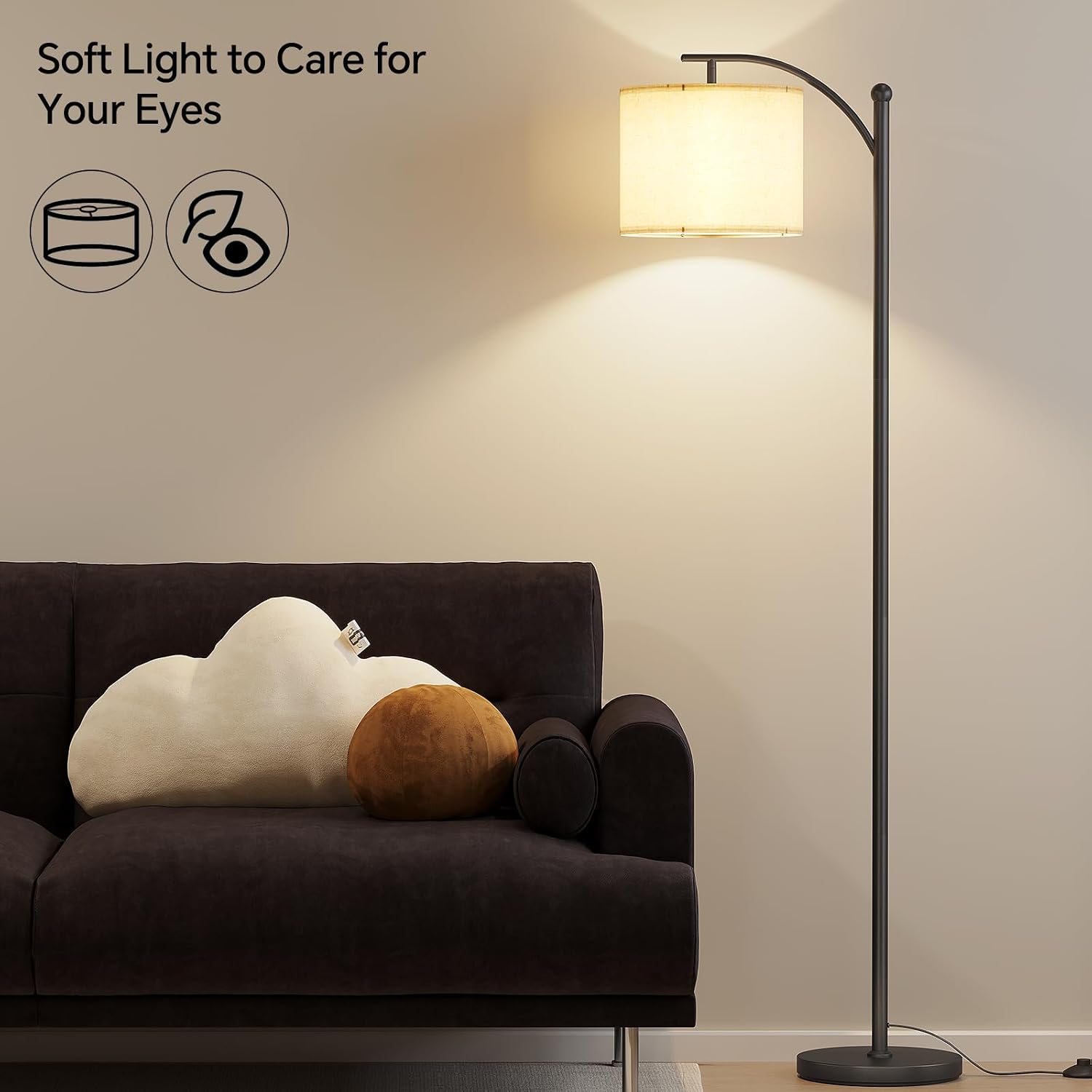 SUNMORY Arc Floor Lamp, Modern Floor Lamp with 3 Color Temperatures Bulb - Image 5