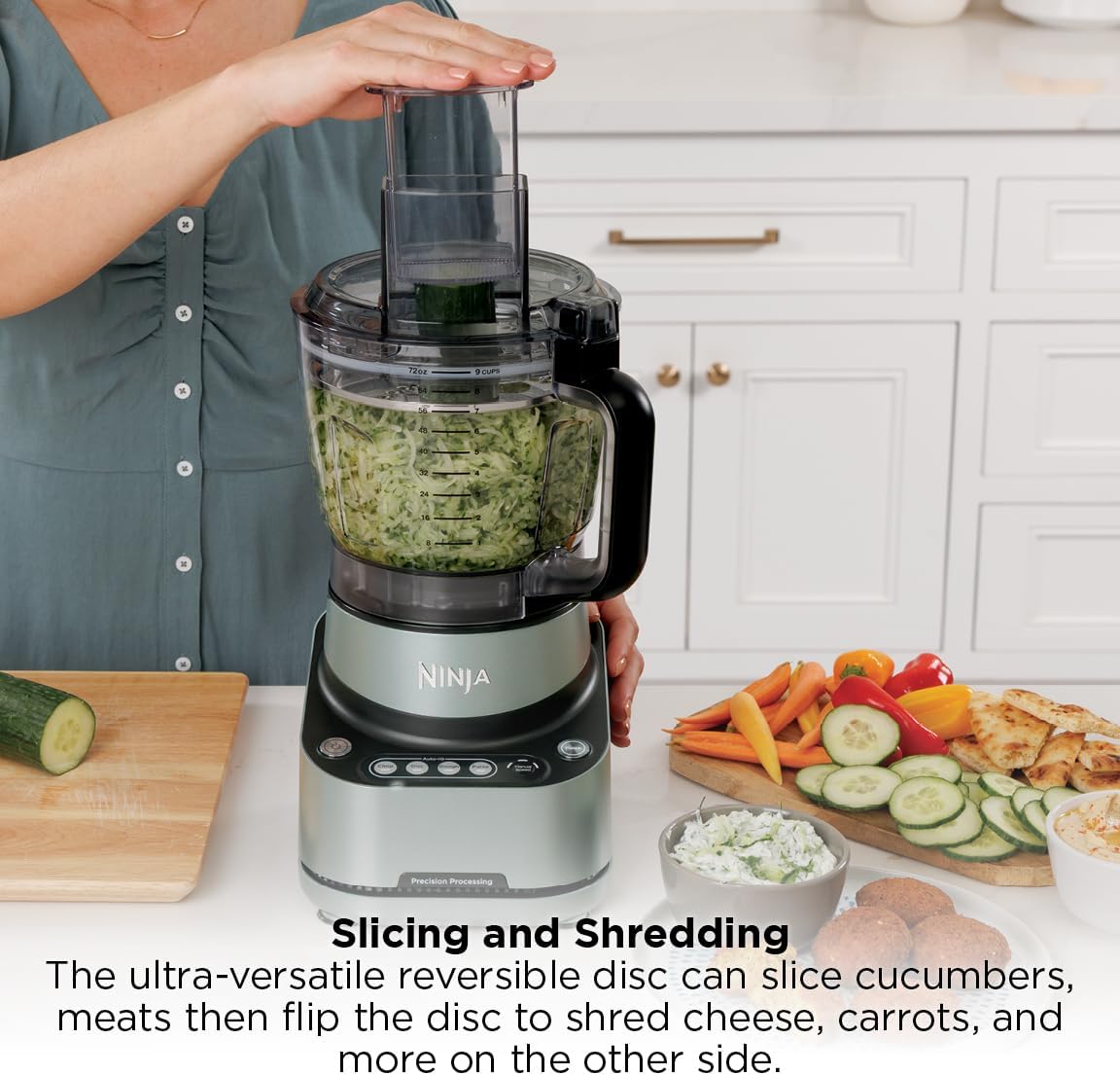 Ninja PrecisionPro Food Processor & Dough Mixer, 1000PW, 9-Cup, BZ601 - Image 7