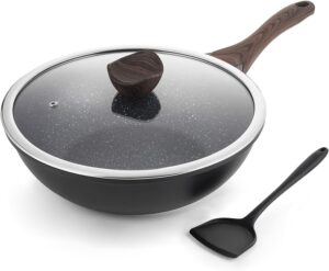 Kordisen Nonstick Wok with Lid, 12 ...