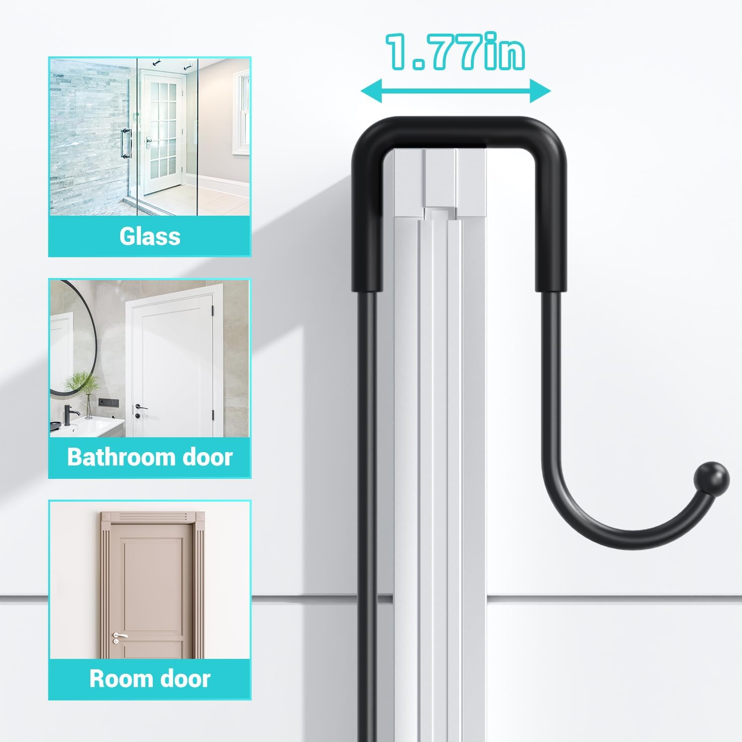 Over the Door Shower Caddy Hanging: No Drill Rustproof Shower Organizer - Image 5