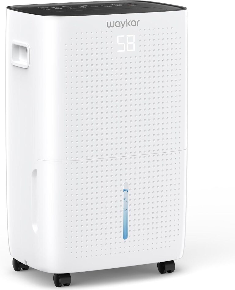 Waykar 150 Pint 7000 Sq.Ft Dehumidifier for Basement with Drain Hose & Tank