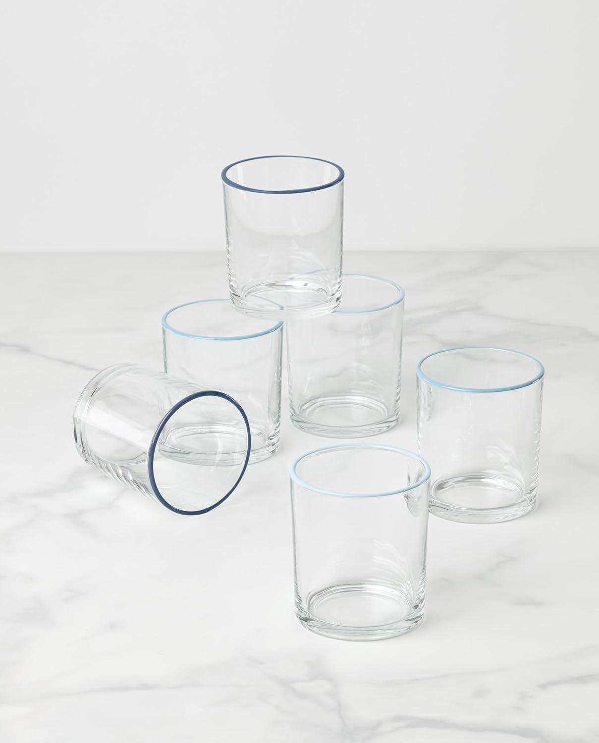 Oneida 24 Seven Turquoise Glass Tumblers, 13.5oz, Set of 6 - Image 2