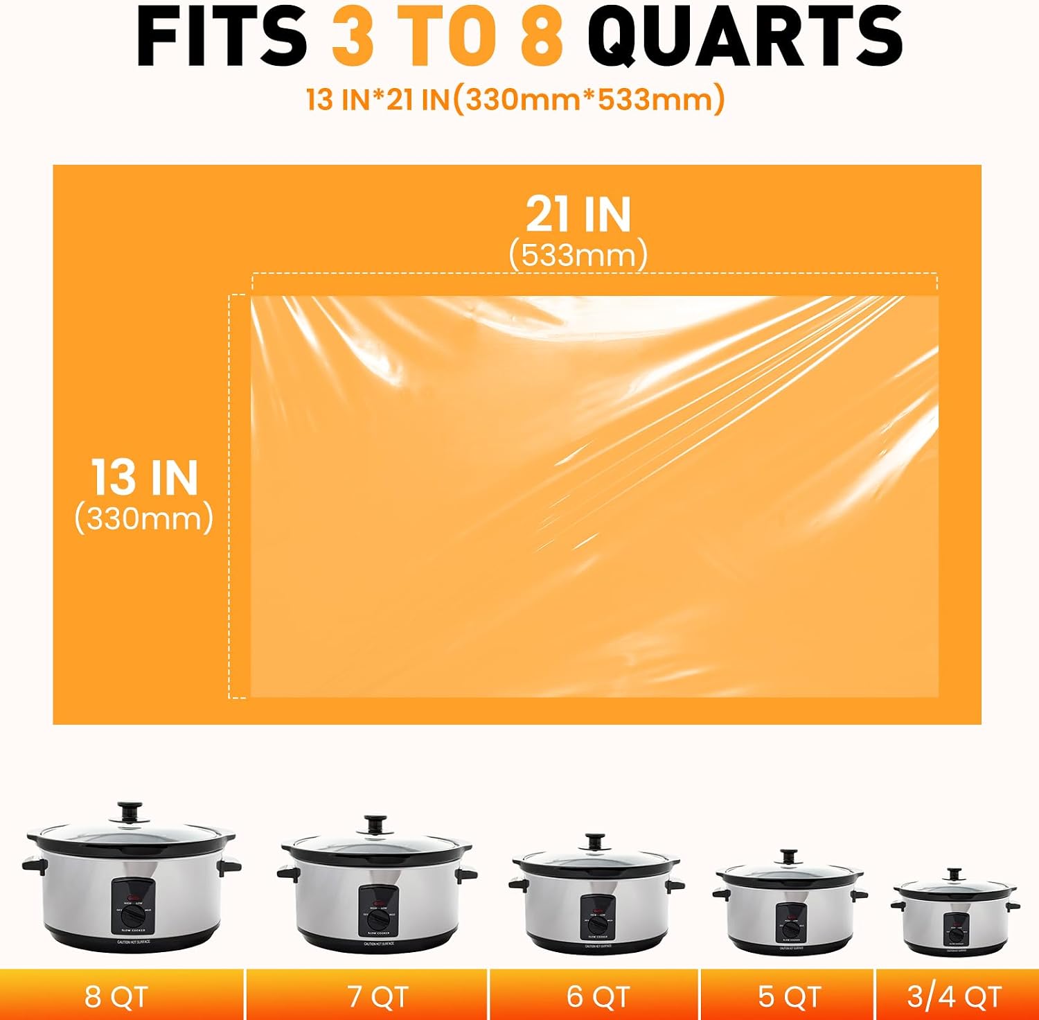YixangDD 30 Pack Slow Cooker Liners, Large Size 13"x 21" Cooking Bags - Image 2