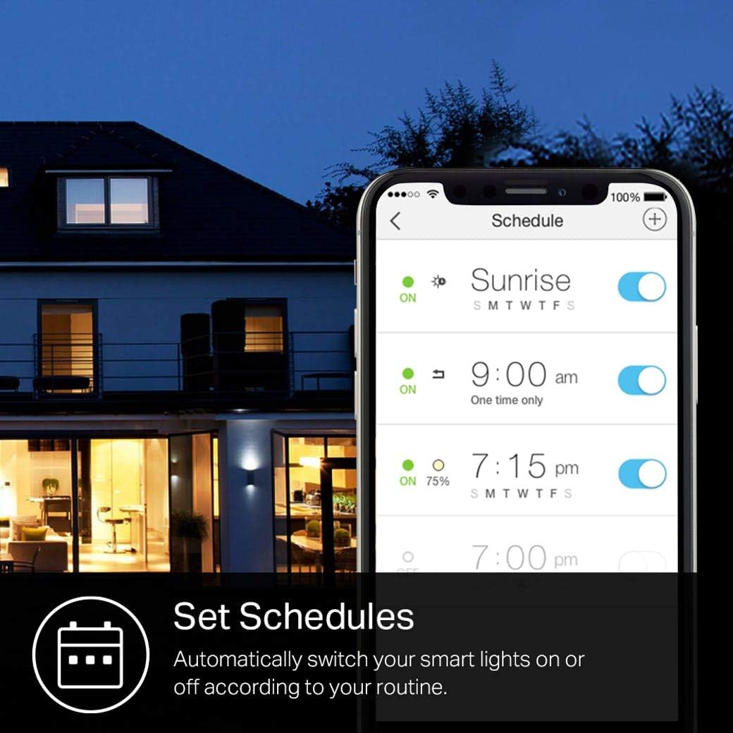 Kasa Smart Light Bulbs that works with Alexa and Google Home, Dimmable Smart LED Bulb, A19, 9W, 800Lumens, Soft White(2700K), CRI≥90, WiFi 2.4Ghz only, No Hub Required, 4 Count (Pack of 1)(KL110P4) - Image 5