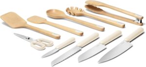 Caraway Kitchen Knife Set and Woode...