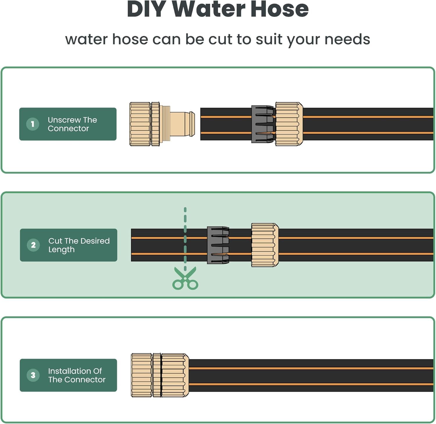 Giraffe Tools Garden Hose 5/8", 75ft Water Hose Heavy Duty - Image 5