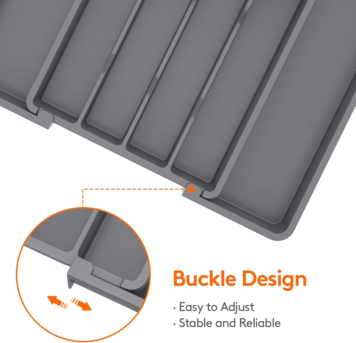 Lifewit Expandable Silverware Drawer Organizer, Kitchen Utensil Tray - Image 5