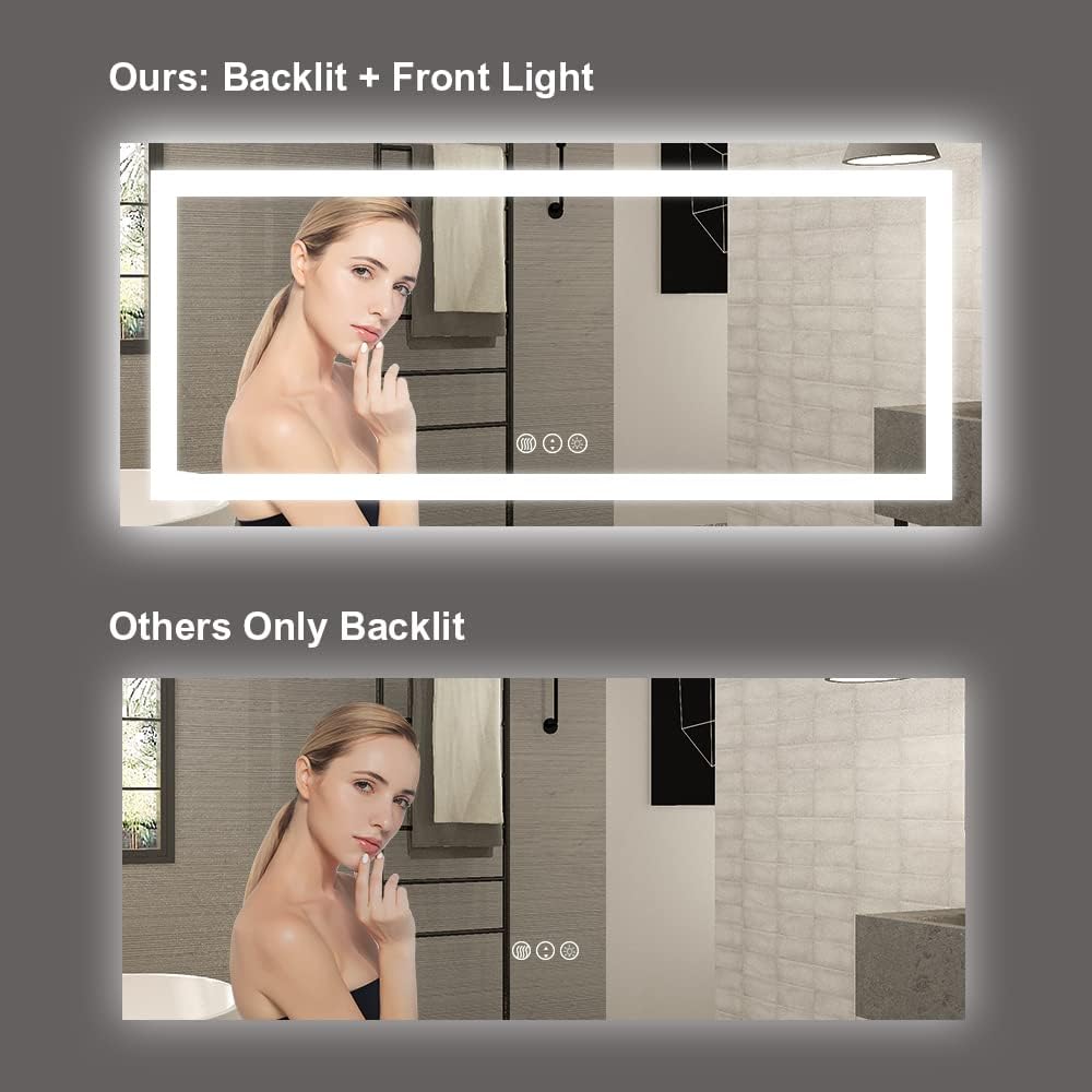 Amorho LED Bathroom Mirror, 72"X32" with Front Light and Backlit - Image 5