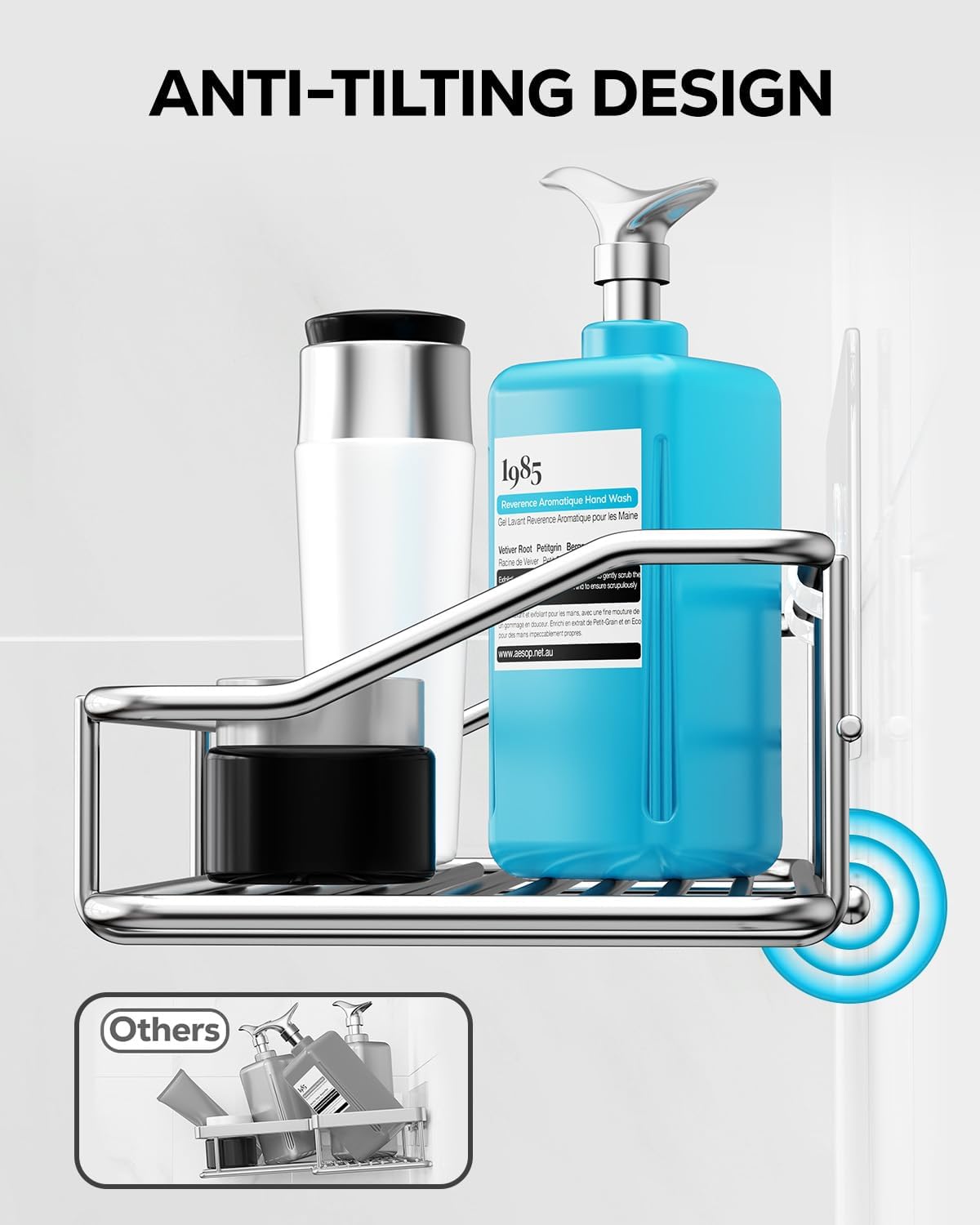 Nieifi Shower Caddy Adhesive, Shower Shelves, Shampoo Holder for Bathroom - Image 3