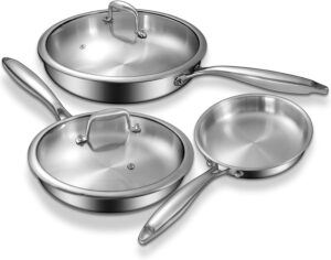 Tri-Ply Stainless Steel Frying Pans...