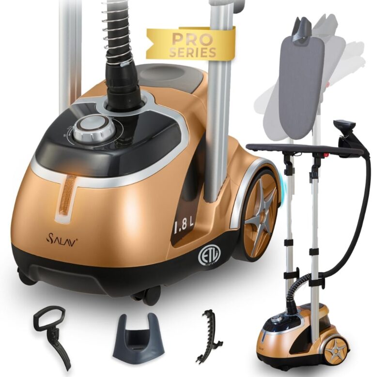 SALAV Professional Garment Steamer with Adjustable Ironing Board, 1500W