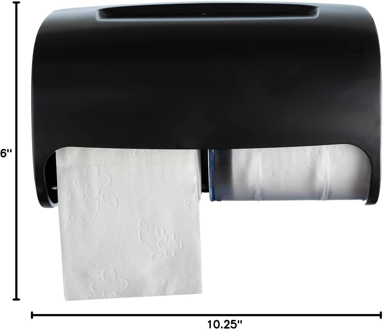 Commercial Toilet Paper Dispenser Wall Mount, Double (2 Roll) Locking Toilet Paper Holder (Black), Compact Two Roll, Side by Side Design Tissue Paper Dispenser (Dispensador de Papel Higienico Doble) - Image 8