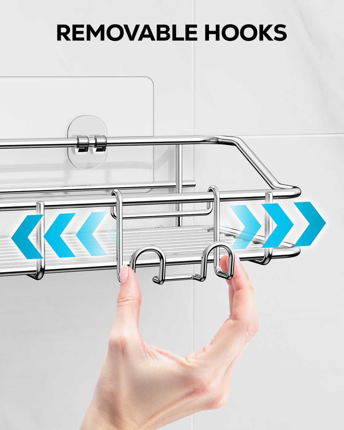 Nieifi Shower Caddy Adhesive, Shower Shelves, Shampoo Holder for Bathroom - Image 4