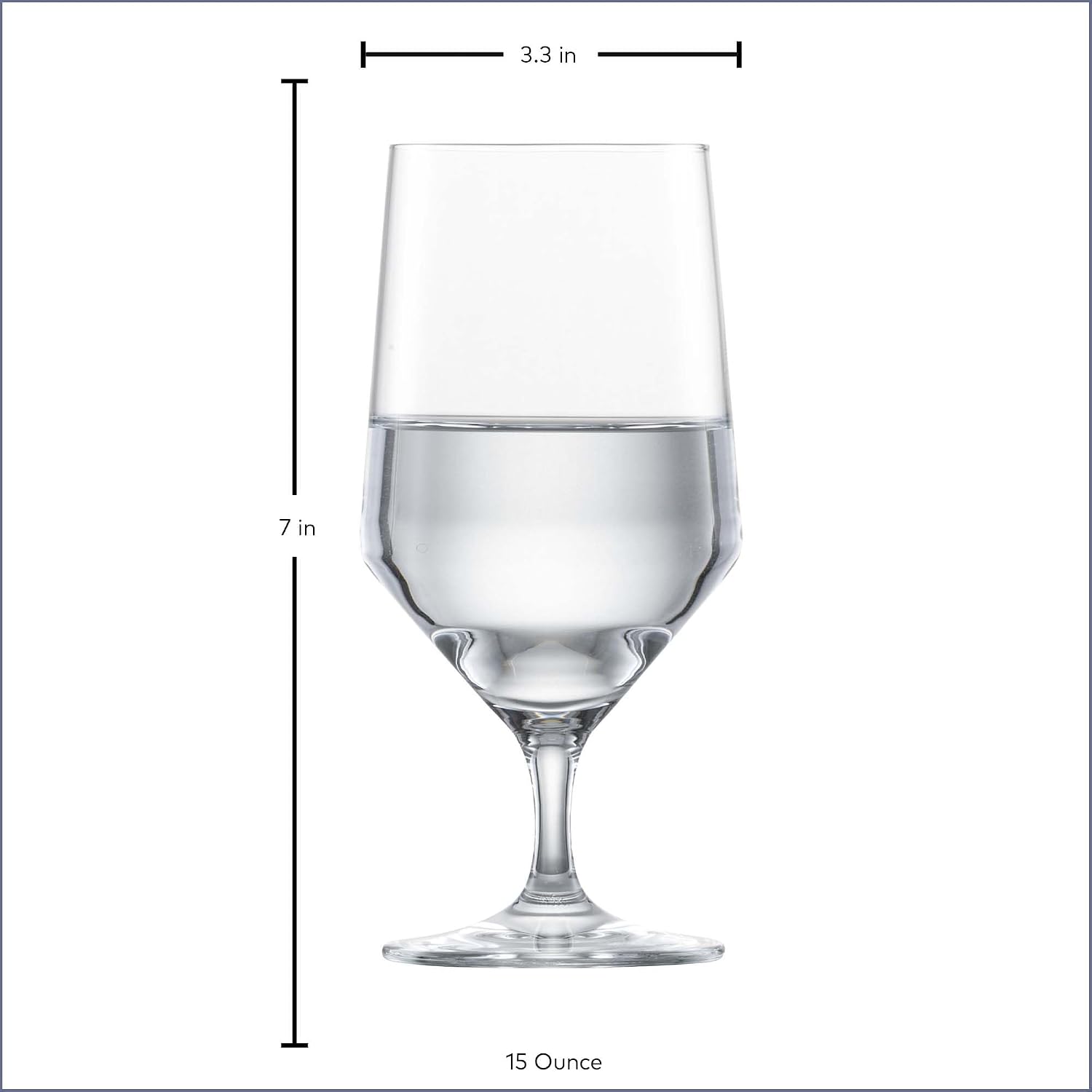 Zwiesel Glas Pure Water Glass (Set of 6), Drinking Glasses for Water, Dishwasher-Safe Machine-Made Tritan Crystal Glasses, Made in Germany (15 Ounce) - Image 6