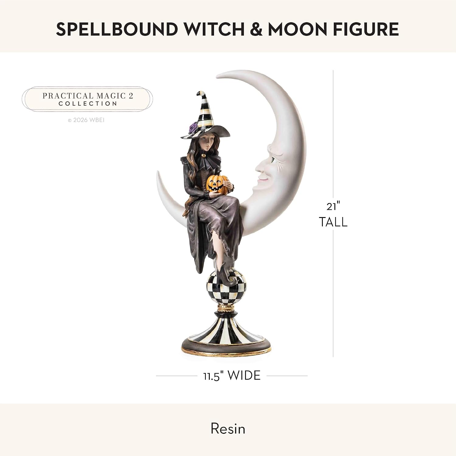 MACKENZIE-CHILDS Resin Witch & Moon Figure, Spellbound - Image 4