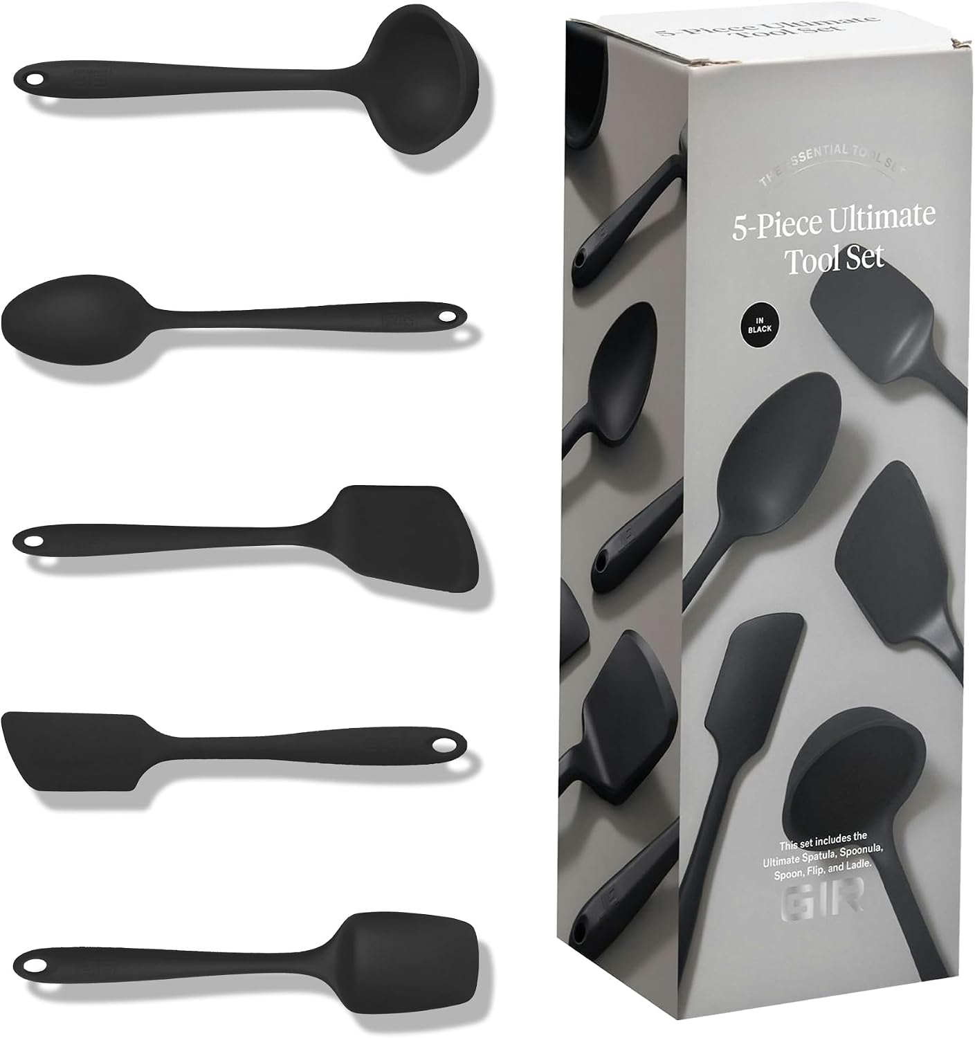 GIR: 5-Piece Silicone Ultimate Kitchen Utensils Set – Black