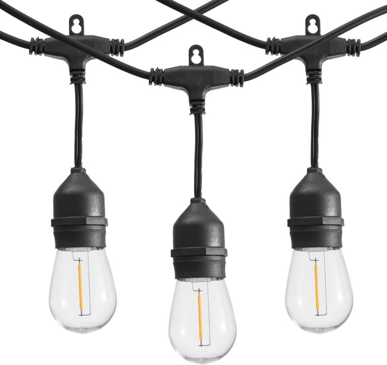 SUNTHIN 50FT Outdoor String Lights with 16 1W LED Bulbs