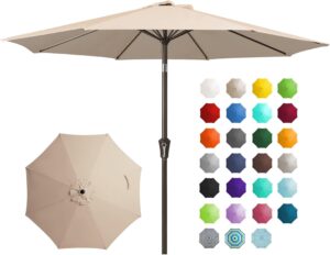 JEAREY 9FT Outdoor Patio Umbrella, ...