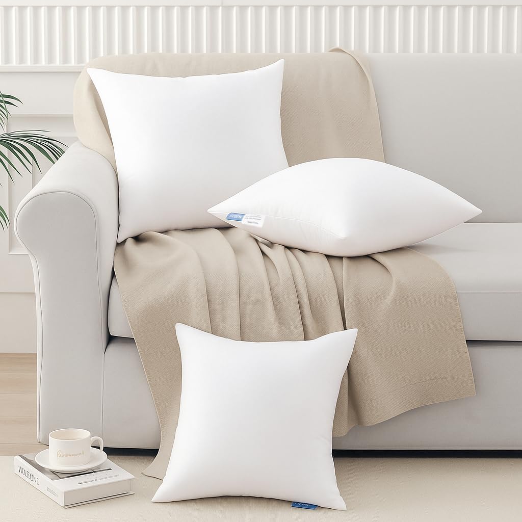 Leeden 16x16 Throw Pillow Inserts Set of 4, Decorative Pillow Inserts - Image 7