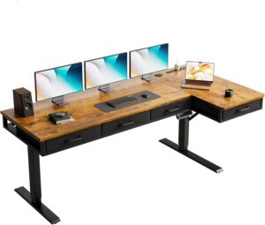 OffiGo 63 Inch L Shaped Electric St...