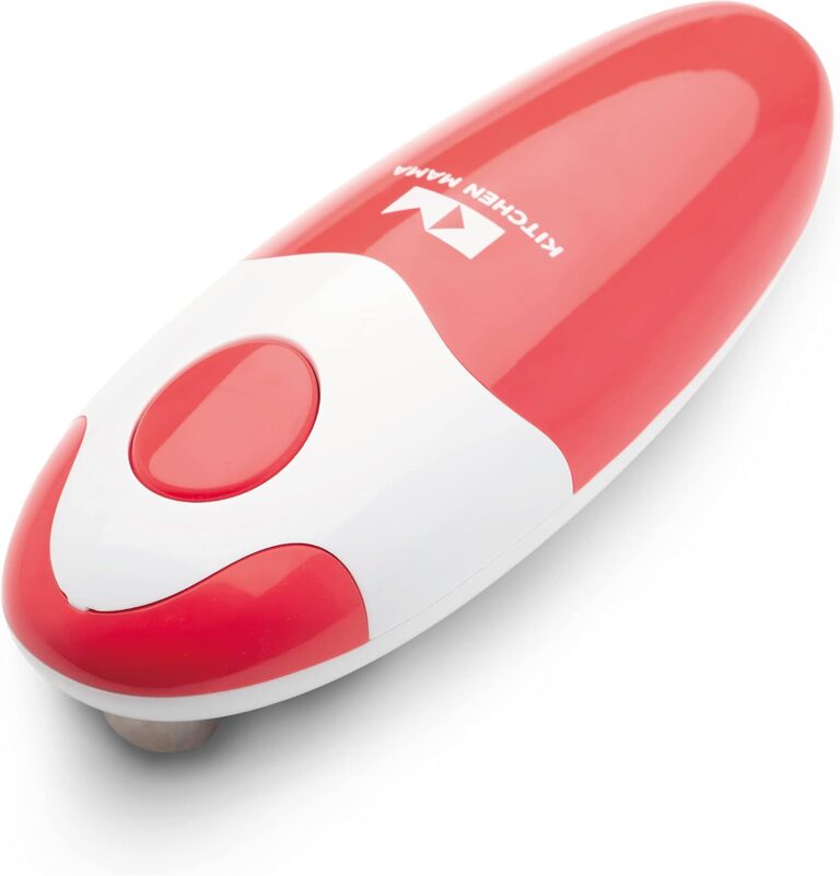 Kitchen Mama Auto Electric Can Opener, Battery Operated, Red