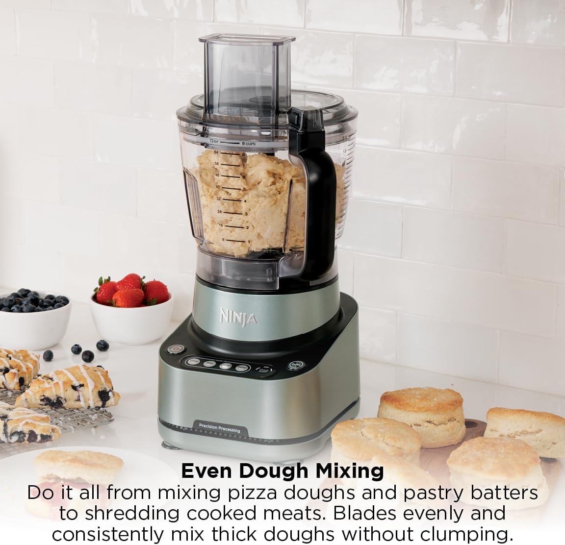 Ninja PrecisionPro Food Processor & Dough Mixer, 1000PW, 9-Cup, BZ601 - Image 6