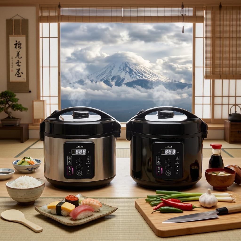 Yum Asia Kumo YumCarb Rice Cooker with Ceramic Bowl and Advanced Fuzzy Logic, (5.5 Cups, 1 Litre), 5 Rice Cooking Functions, 3 Multicooker Functions, 110V US Power (Dark Stainless Steel) - Image 10