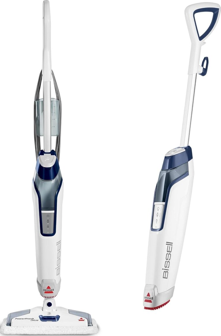 Bissell PowerFresh Deluxe 1806 Steam Mop for Tile, Hardwood & Sealed Floors w/Built‑in SpotBoost Brush, Fast 30‑Second Warm‑Up, Variable Steam Levels, Fresh Scent Discs Compatible