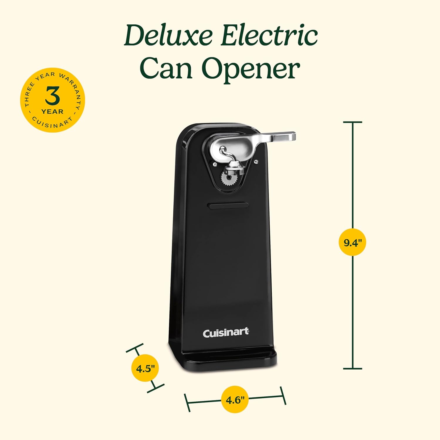 Cuisinart Electric Can Opener, One-Touch Operation, Nonslip Base, Black - Image 6