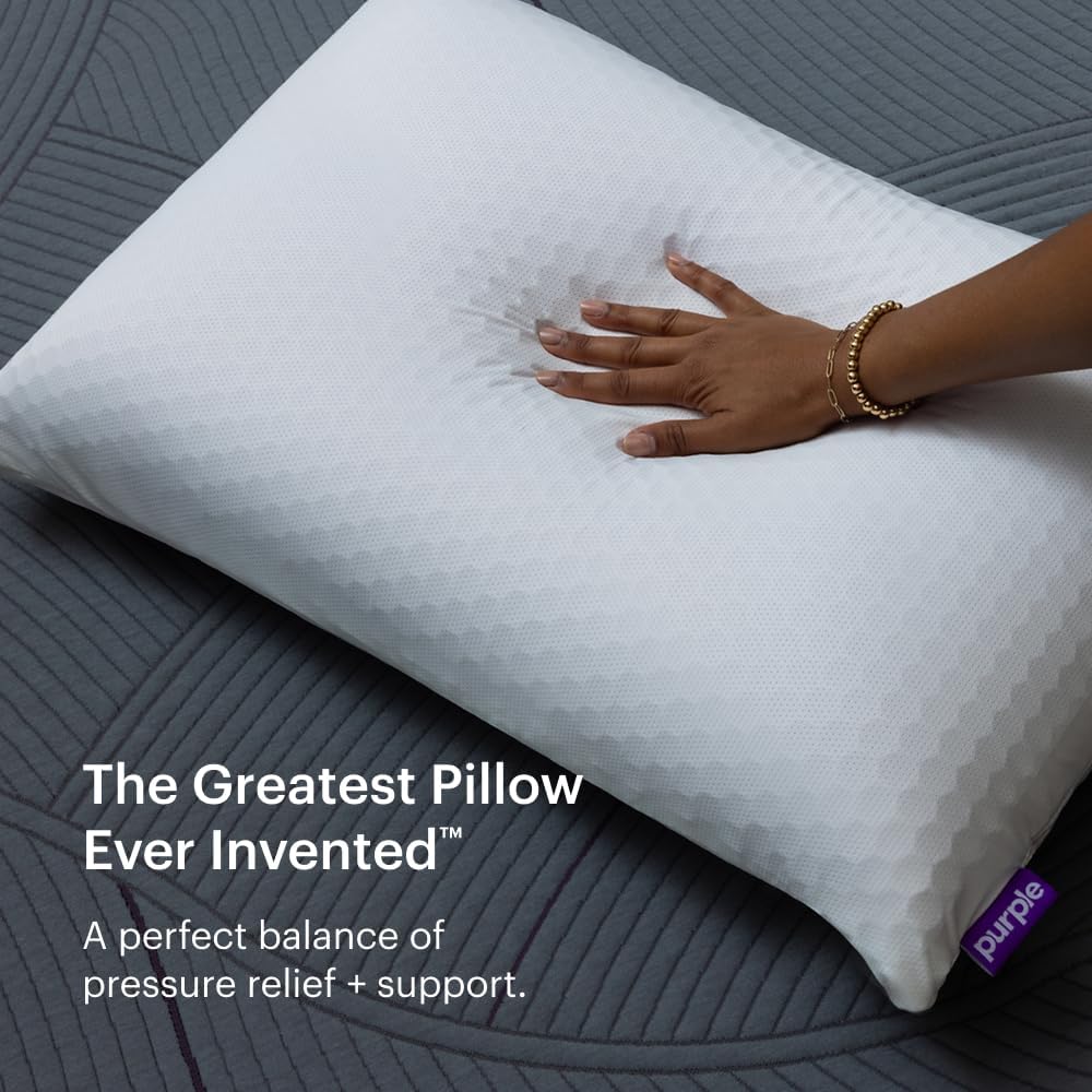 Purple Harmony Pillow - Medium Loft, Standard Size, Cooling Gel Neck Pillow - Image 3