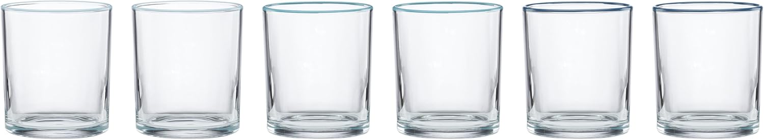 Oneida 24 Seven Turquoise Glass Tumblers, 13.5oz, Set of 6