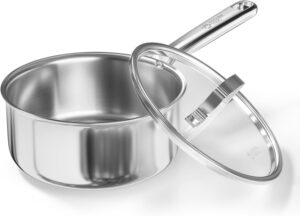 Cooker King 3.0 QT Sauce Pan, Tri-P...