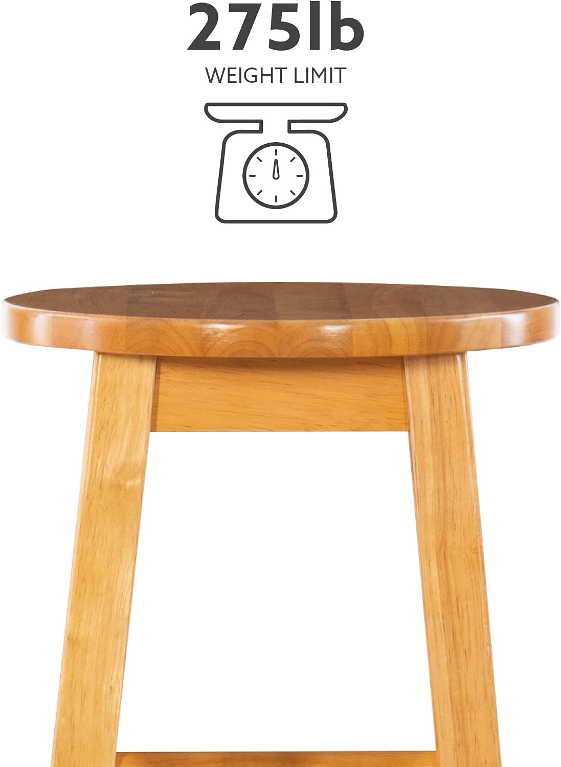 Linon Natural Barstool with Round Seat, 24-Inch - Image 10