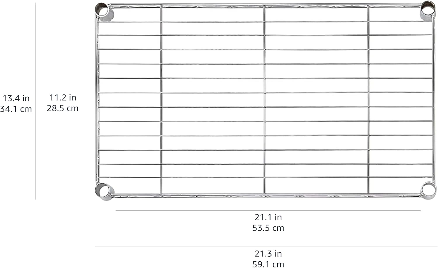 Amazon Basics 4-Shelf Steel Wire Storage Shelves for Garage, Adjustable Metal Shelving Unit, 200 lbs Per Shelf, 23.2" W x 48" H x 13.4" D, Black - Image 6