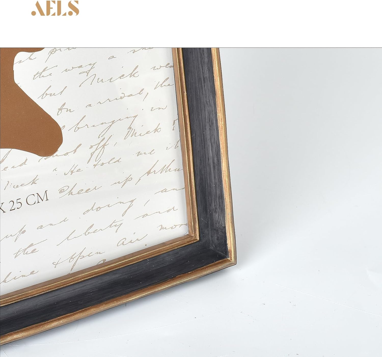 AELS 8x10 Inch Vintage Picture Frame, Elegant Antique Photo Frames with Glass Front, Photo Display, Tabletop Wall Hanging, Gift Ideas, Black with Gold Trim - Image 5