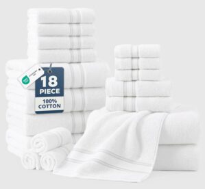 LANE LINEN Bath Towel Set 100% Cott...