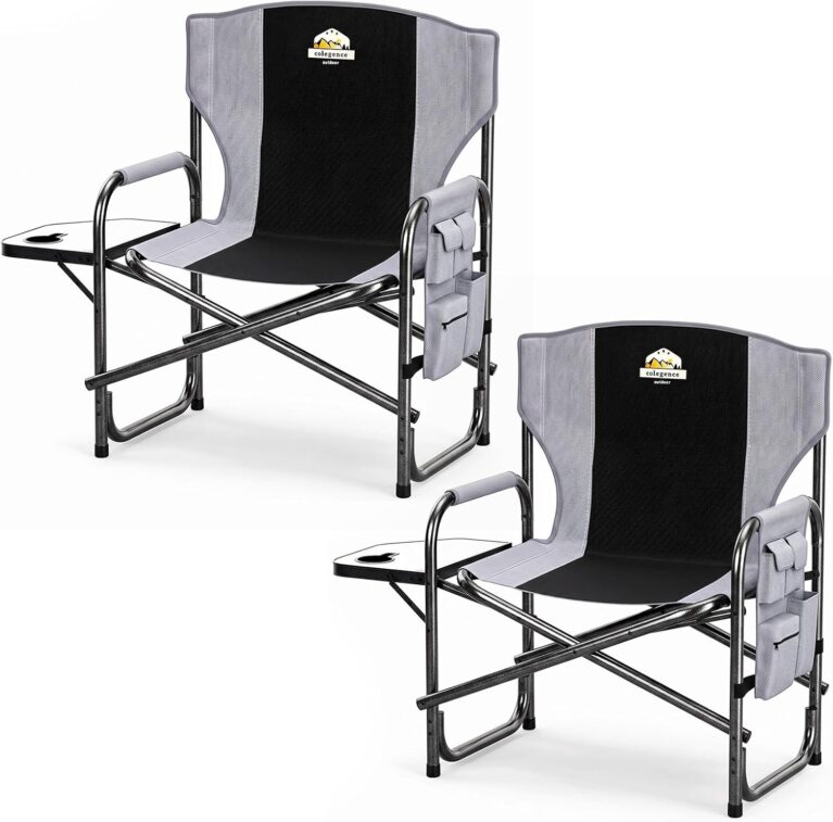 Colegence Oversized Camping Chair, 600-lb Capacity, Heavy-Duty Steel Frame
