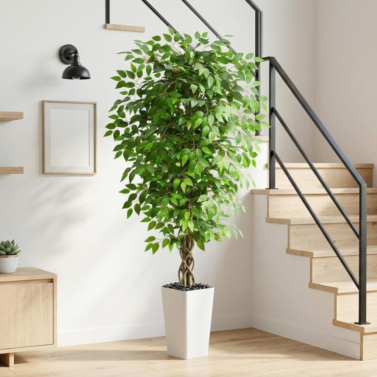 Artificial Ficus Tree Indoor, 5FT Realistic Large Fake Trees