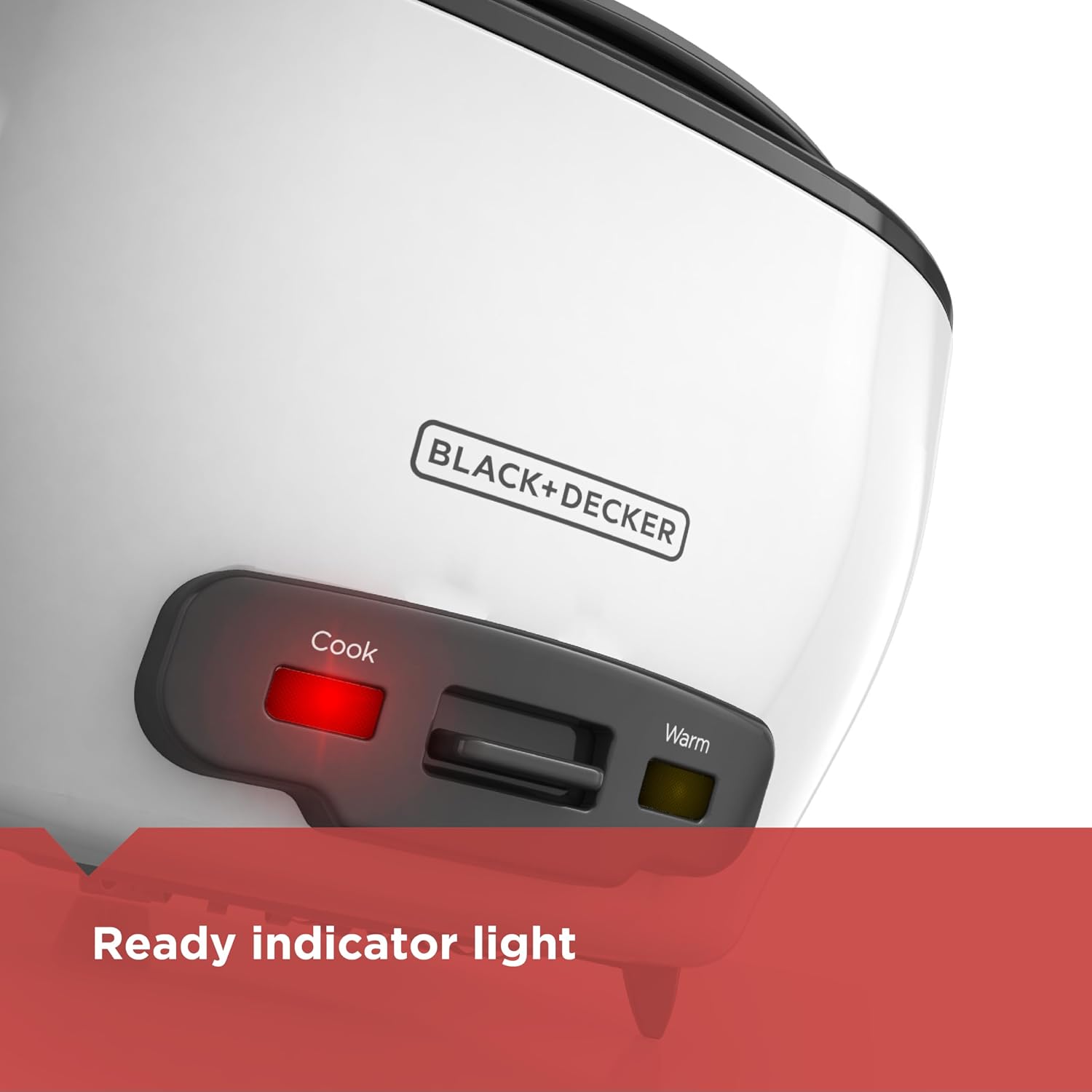 BLACK+DECKER 6-Cup Rice Cooker with Steaming Basket - Image 3