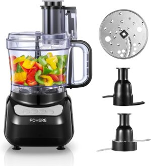 FOHERE Food Processor, 12 Cup, 2-in...